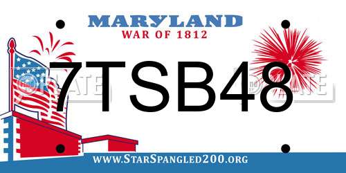 7TSB48 Maryland License Plate