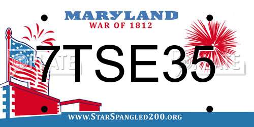 7TSE35 Maryland License Plate