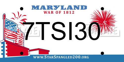 7TSI30 Maryland License Plate