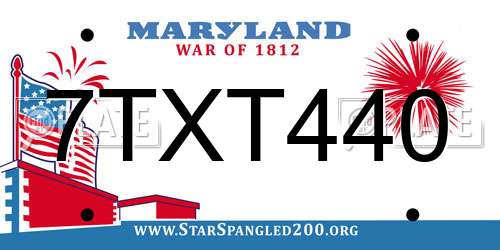 7TXT440 Maryland License Plate