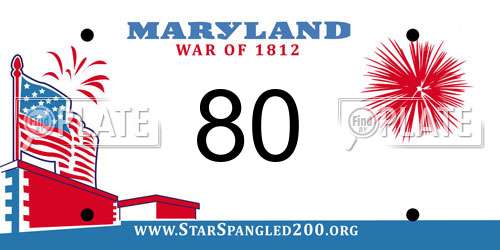 80 Maryland License Plate