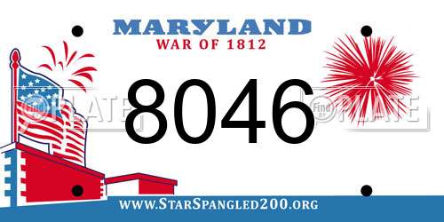 8046 Maryland License Plate