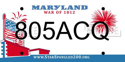805ACQ Maryland License Plate