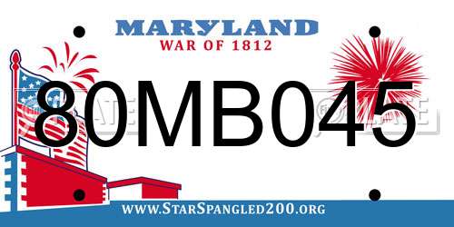 80MB045 Maryland License Plate