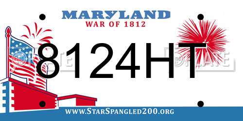 8124HT Maryland License Plate