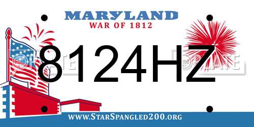 8124HZ Maryland License Plate