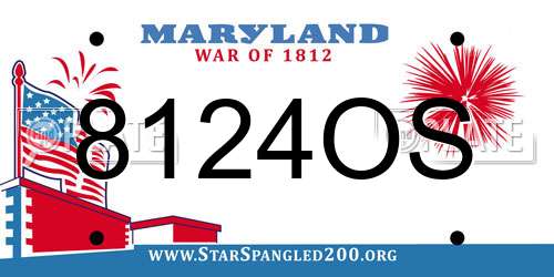 8124OS Maryland License Plate