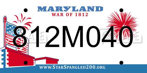 812M040 Maryland License Plate