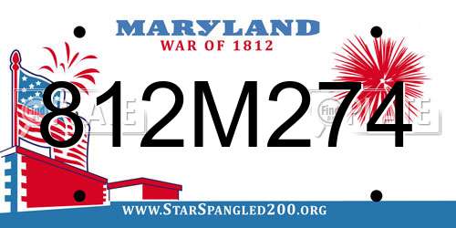 812M274 Maryland License Plate