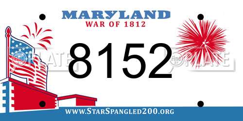 8152 Maryland License Plate