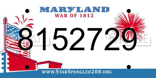 8152729 Maryland License Plate
