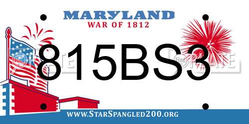 815BS3 Maryland License Plate