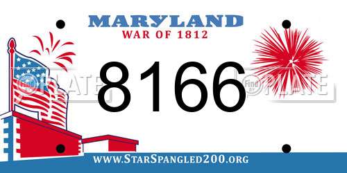 8166 Maryland License Plate