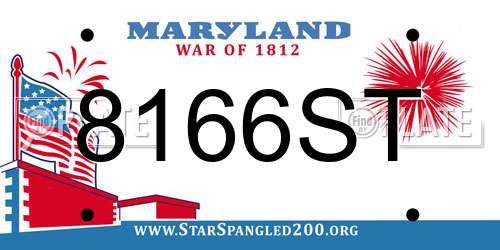 8166ST Maryland License Plate