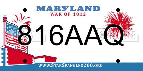 816AAQ Maryland License Plate