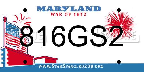 816GS2 Maryland License Plate