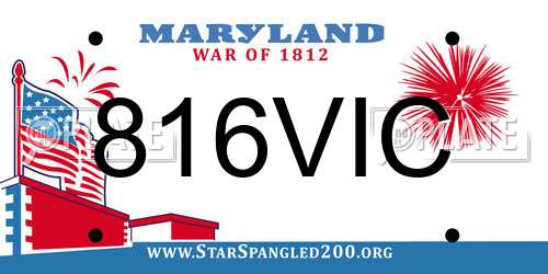 816VIC Maryland License Plate