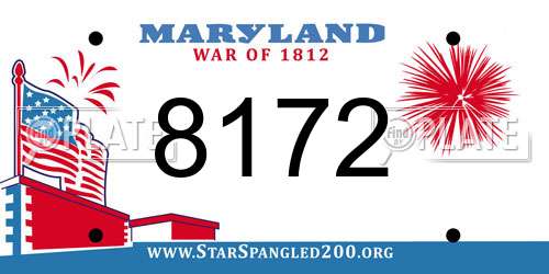 8172 Maryland License Plate