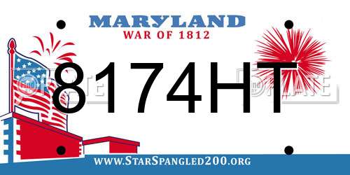 8174HT Maryland License Plate