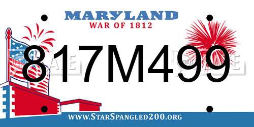 817M499 Maryland License Plate
