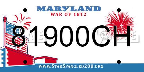 81900CH Maryland License Plate