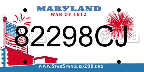 82298CJ Maryland License Plate