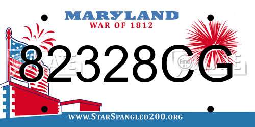 82328CG Maryland License Plate