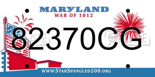 82370CG Maryland License Plate