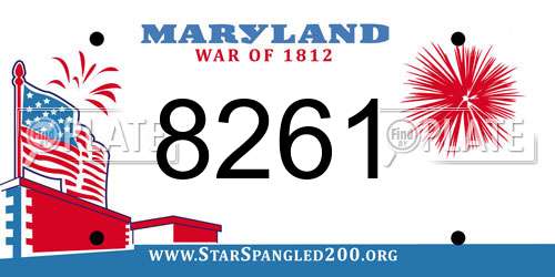 8261 Maryland License Plate