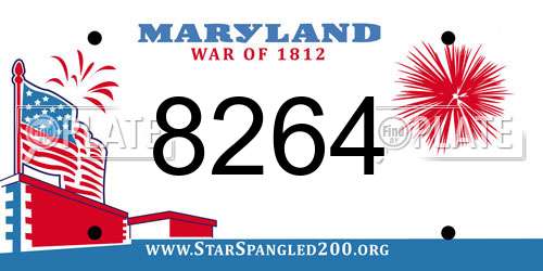 8264 Maryland License Plate