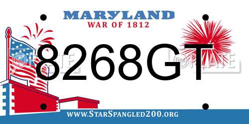 8268GT Maryland License Plate