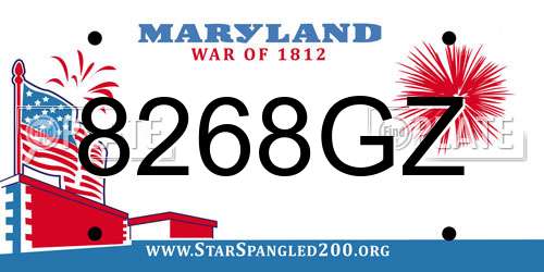 8268GZ Maryland License Plate