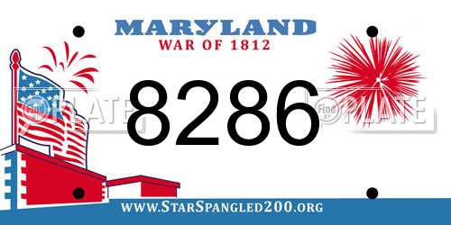 8286 Maryland License Plate