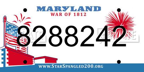 8288242 Maryland License Plate