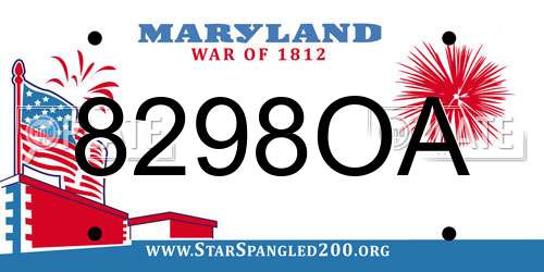 8298OA Maryland License Plate
