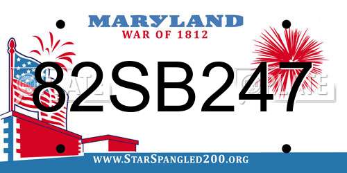 82SB247 Maryland License Plate