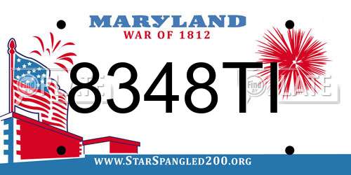 8348TI Maryland License Plate