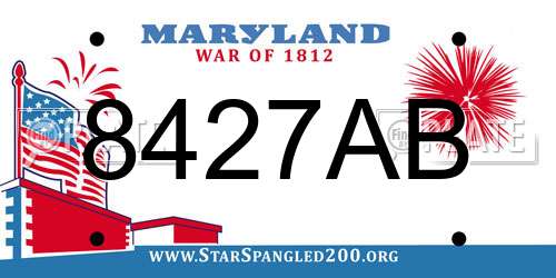 8427AB Maryland License Plate
