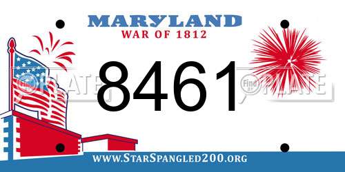 8461 Maryland License Plate