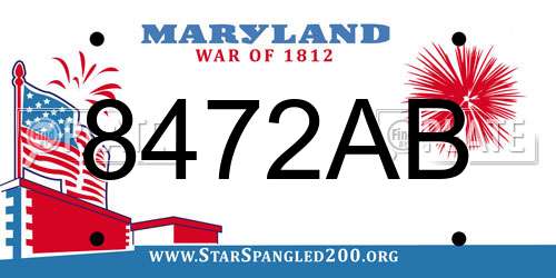 8472AB Maryland License Plate