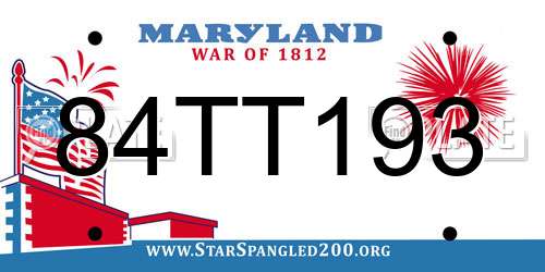 84TT193 Maryland License Plate