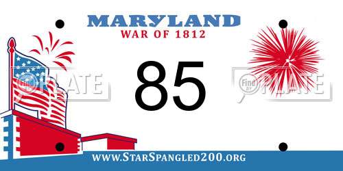 85 Maryland License Plate