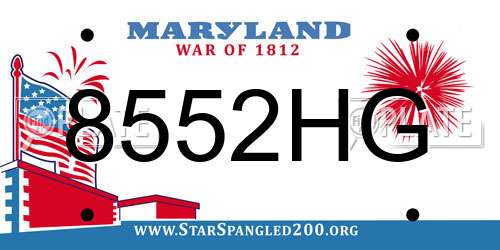 8552HG Maryland License Plate
