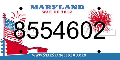 8554602 Maryland License Plate