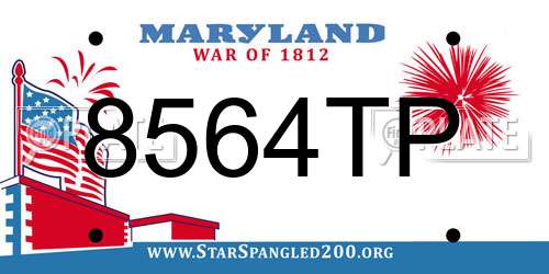 8564TP Maryland License Plate
