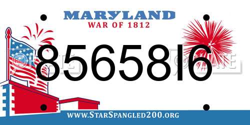 85658I6 Maryland License Plate
