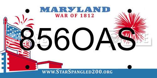 856OAS Maryland License Plate