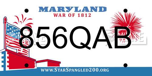 856QAB Maryland License Plate