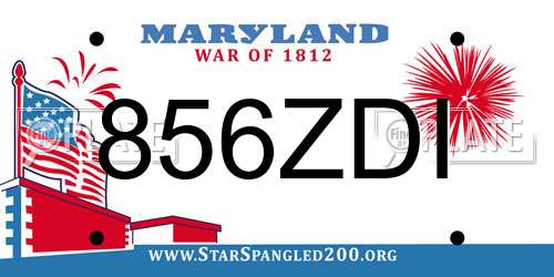 856ZDI Maryland License Plate