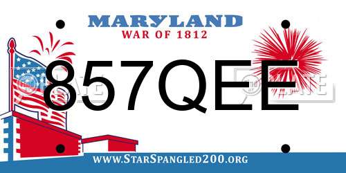 857QEE Maryland License Plate